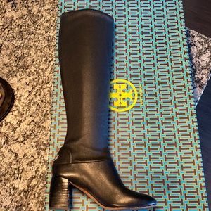 Black Tory Burch Sidney Knee-High Boots